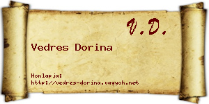 Vedres Dorina névjegykártya
